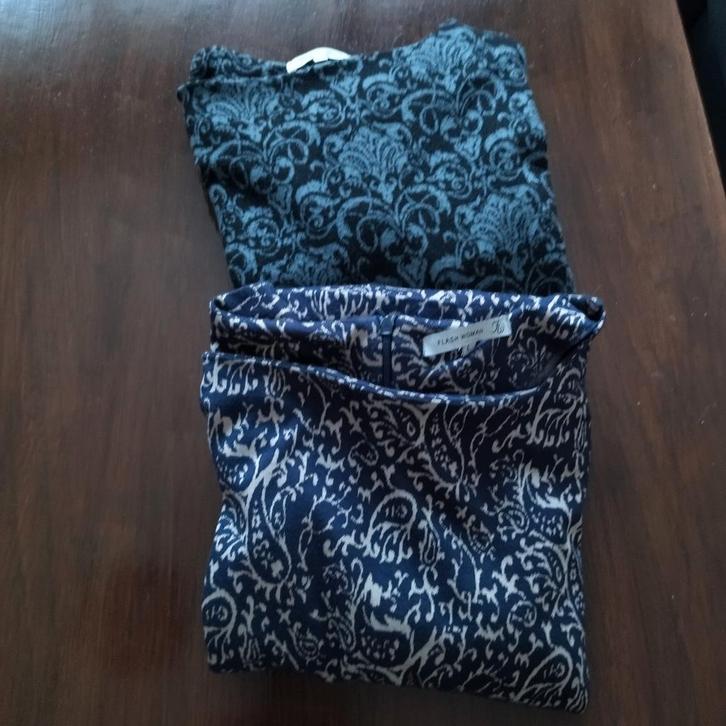 Set van 2 herfst-winterjurken, Kleding | Dames, Jurken, Zo goed als nieuw, Maat 42/44 (L), Blauw, Knielengte, Ophalen of Verzenden