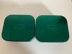delacre blikken groene vierkanten doos  * 2 stuks, Verzamelen, Ophalen of Verzenden, Gebruikt, Koek(jes)