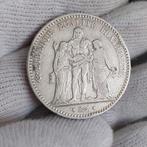 Munt / Frankrijk / 5 frank / Hercule / 1875 A / Zilver 900, Ophalen of Verzenden, Frankrijk, Losse munt, Zilver