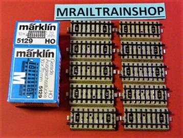 5129 MARKLIN HO - 10 x RECHTE RAILS 7 CM OVP beschikbaar voor biedingen