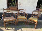Lot 3 chaises fin 19eme accoudoirs à crosses, Ophalen