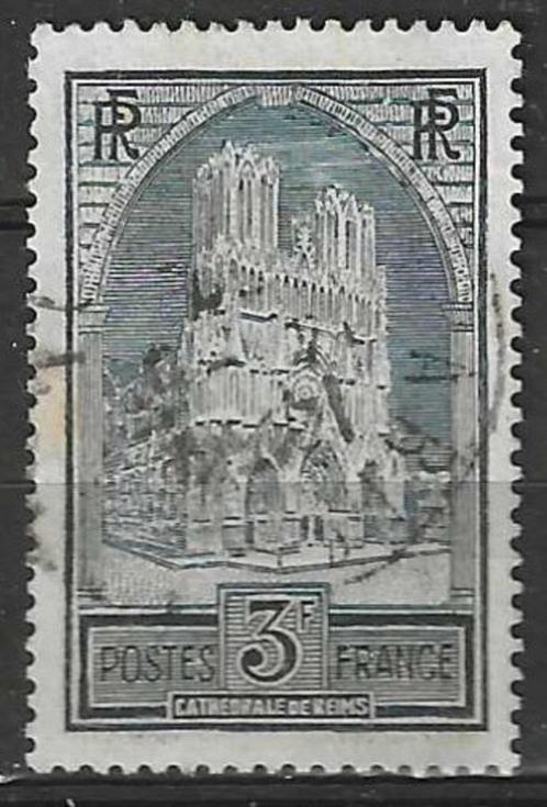 Frankrijk 1929/1930 - Yvert 259 - Kathedraal van Reims (ST), Timbres & Monnaies, Timbres | Europe | France, Affranchi, Envoi