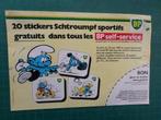 BP - publicité papier schtroumpfs - 1980, Verzamelen, Stripfiguren, Ophalen of Verzenden, Smurfen, Gebruikt, Overige typen