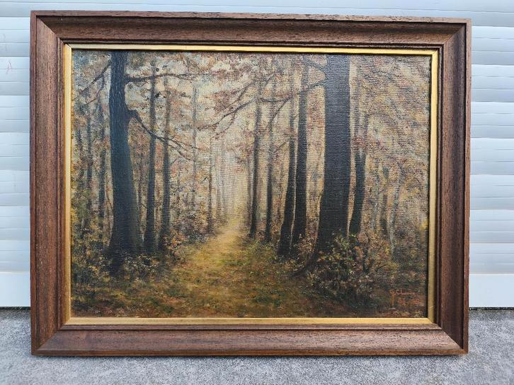 Huile sur toile monograme g clauwaert, Antiquités & Art, Art | Peinture | Classique, Enlèvement ou Envoi