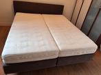 Boxspring gekocht in Bedtime 180 x 200 m, Huis en Inrichting, Slaapkamer | Boxsprings, Ophalen, Blauw, Tweepersoons, Zo goed als nieuw