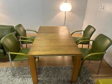 NOUVEAU lot de 4 chaises vertes Leolux Cimmarone PN : 4 000€, Enlèvement ou Envoi, Autres couleurs, Cuir, Quatre