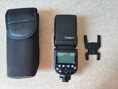 Godox TT685II flash fujifilm + gel filters + softbox, Audio, Tv en Foto, Foto | Flitsers, Zo goed als nieuw, Overige merken, Kantelbaar