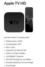 Apple TV, Ophalen, Zo goed als nieuw, HDMI, Zonder harde schijf