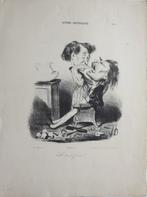 Honoré Daumier litho "Elle tenait Ferme", imp d'Aubert & Cie, Antiek en Kunst, Ophalen