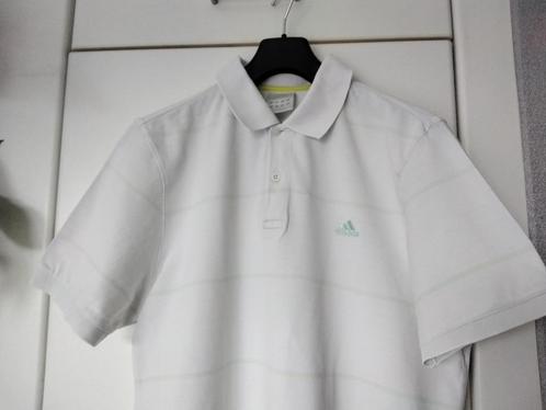 Polo pour homme petites manches coton piqué T. L. /ADIDAS, Kleding | Heren, Polo's, Zo goed als nieuw, Maat 52/54 (L), Wit, Ophalen of Verzenden