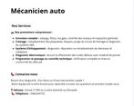 Mécanicien auto, Ophalen
