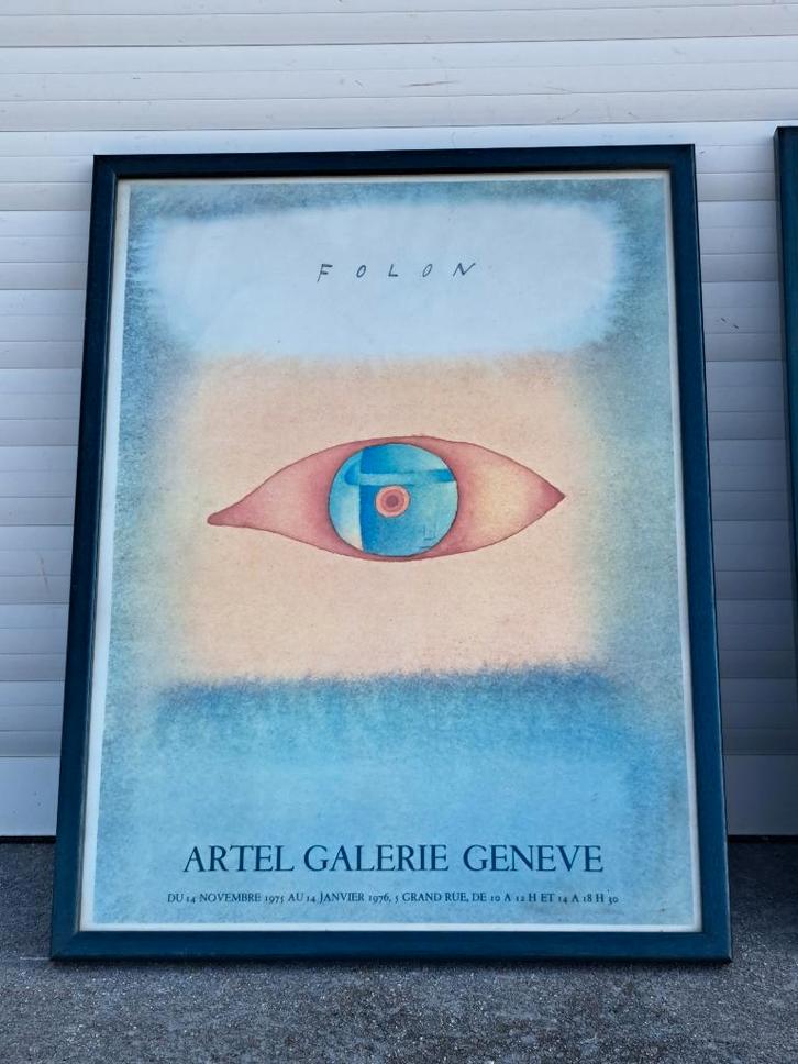 Lithographie artel galerie de jean michel folon, Antiquités & Art, Art | Lithographies & Sérigraphies, Enlèvement ou Envoi