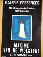 1974 Maxime Van De Woestijne expo BXL affiche lithotypie, Antiek en Kunst, Kunst | Litho's en Zeefdrukken, Ophalen of Verzenden