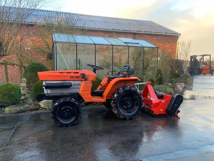 MINITRACTOR KUBOTA 20PK MET NIEUWE KLEPELMAAIER, Zakelijke goederen, Landbouw | Tractoren, tot 2500, Ophalen of Verzenden
