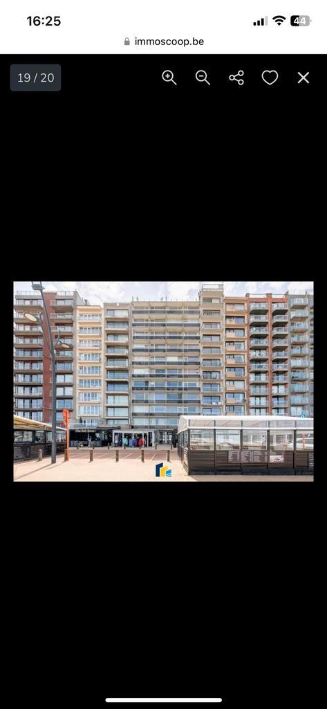 Studio zeedijk Blankenberge (zeezicht)., Immo, Buitenverblijven te koop, Provincie West-Vlaanderen, Overige soorten, Verkoop zonder makelaar