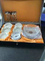Oude glazen dessert servies, Ophalen of Verzenden
