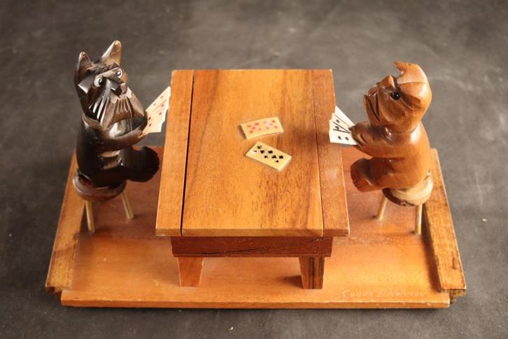 Vintage houder voor een kaartspel, Antiek en Kunst, Antiek | Woonaccessoires, Ophalen of Verzenden