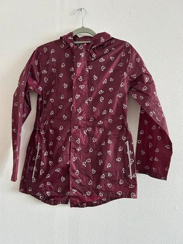 Bordeaux regenjas HEMA maat 146/152, Kinderen en Baby's, Kinderkleding | Maat 146, Meisje, Ophalen of Verzenden, Zo goed als nieuw