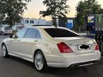 Mercedes s550 long model V8, Auto's, Automaat, Euro 5, Wit, Leder