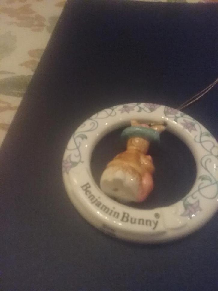 Hangertje Benjamin bunny, Handtassen en Accessoires, Kettinghangers, Gebruikt, Steen of Mineraal, Overige kleuren, Dier, Verzenden