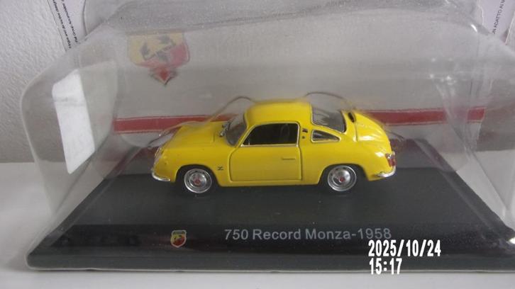 Rare! ABARTH 750 RECORD MONZA 58.1/43 HACHETTE NEUVE SCELLEE, Hobby en Vrije tijd, Modelauto's | 1:43, Nieuw, Auto, Overige merken