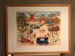 Aquarel emilios coukidis, Antiek en Kunst, Kunst | Schilderijen | Klassiek, Ophalen of Verzenden