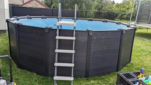 Zwembad Intex Graphite Panel Pool + heel veel toebehoren, Jardin & Terrasse, Piscines, Comme neuf, Piscines hors sol, 120 cm ou plus