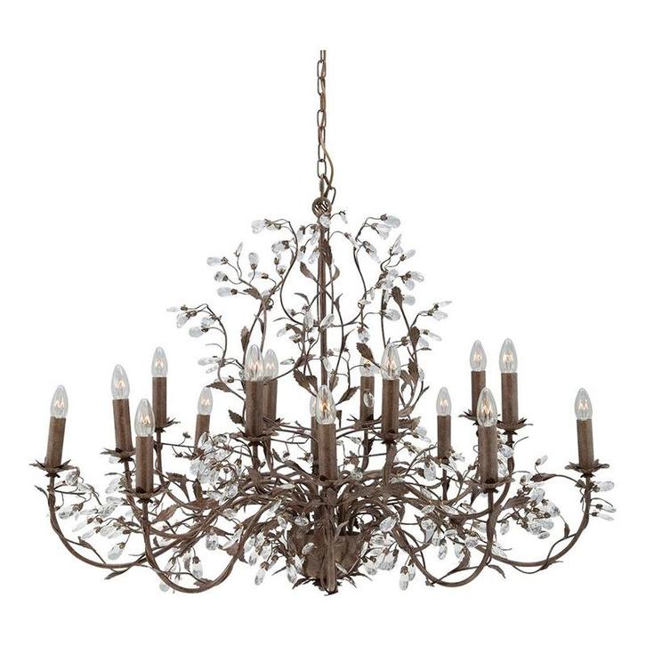 Kroonluchter Leclercq & Bouwman Elegance 16 lichts rustiek, Huis en Inrichting, Lampen | Kroonluchters, Metaal, Ophalen