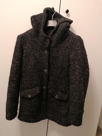 Yjessica jas met capuchon van wol/polyester T 34/36 beschikbaar voor biedingen