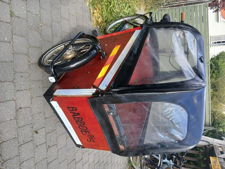 babboe big bakfiets, Fietsen en Brommers, Fietsen | Bakfietsen, Gebruikt, Overige merken, 4 kinderen of meer, Elektrisch, Huif