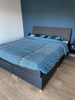Boxspring 180x200 met hoofdbord – als nieuw, Ophalen, Tweepersoons, Zo goed als nieuw, 180 cm