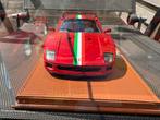 FERRARI F40 BBR KYOSHO 1/18 METALLIC RED ITALIAN STRIPE, Ophalen of Verzenden, Nieuw, Auto, Kyosho