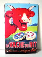 Metal wallplate  La Vache qui rit, Reclamebord, Zo goed als nieuw, Verzenden