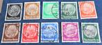10 postzegels - Paul von Hindenburg, Ophalen of Verzenden, BRD, Gestempeld