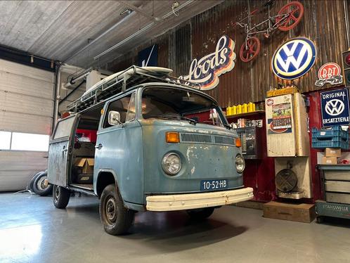 Volkswagen t2 ramenbus, Auto's, Volkswagen, Particulier, Transporter, Benzine, Handgeschakeld, Blauw, Beige, Achterwielaandrijving