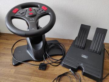 Interact V3 Racing Wheel Playstation 1 PS1, Enlèvement ou Envoi, Comme neuf, Volant ou Pédales, PlayStation 1
