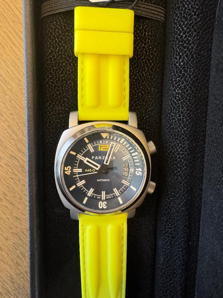 Horloge Panzera Pro Diver, Handtassen en Accessoires, Horloges | Heren, Zo goed als nieuw, Polshorloge, Overige merken, Staal