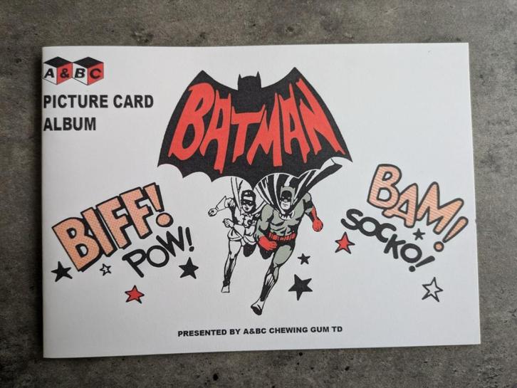 BATMAN BAZOOKA bubble gum PICTURE CARD ALBUM A&BC    leeg , Hobby en Vrije tijd, Stickers en Plaatjes, Zo goed als nieuw, Verzenden