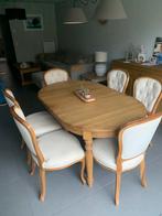 Tafel en stoelen, Huis en Inrichting, Ophalen, Gebruikt, Eikenhout, Landelijk