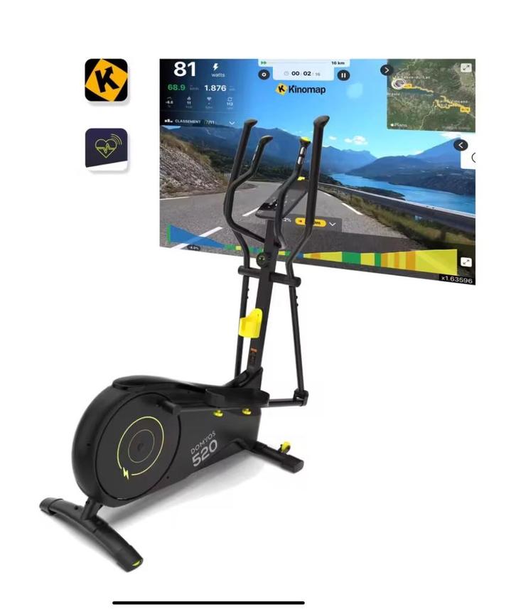 Vélo elleptique autoalimenté, Sport en Fitness, Fitnessapparatuur, Zo goed als nieuw, Crosstrainer, Armen, Benen, Ophalen