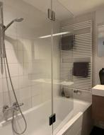 Glazen badscherm met chromen scharnieren, Doe-het-zelf en Bouw, Ophalen, Chroom