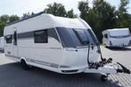 Nieuwe 4 persoons Hobby met 2x1pbed, Black line pack, Caravans en Kamperen, Caravans, Hobby, Bedrijf, Tot en met 4, 2 aparte bedden