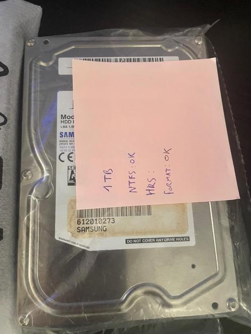 Interne harde schijf HDD 1TB 3,5” - Samsung, Computers en Software, Harde schijven, Gebruikt, Intern, HDD, SATA, Ophalen of Verzenden
