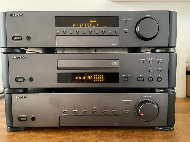 Sony  S7-set (1991) : versterker  +  CD-speler +  tuner, Audio, Tv en Foto, Versterkers en Ontvangers, Gebruikt, Stereo, 60 tot 120 watt