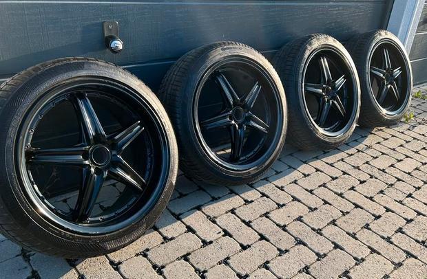 19" wielen met winterbanden (5x110), Auto-onderdelen, Banden en Velgen, Band(en), Winterbanden, 19 inch, Ophalen of Verzenden