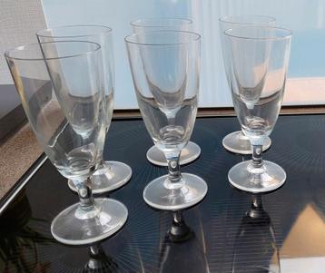 Set van 6 glazen/ijsbekers beschikbaar voor biedingen