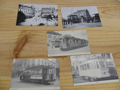 Vintage 5 cpa non voyagées thème trams tramways, Collections, Cartes postales | Thème, Non affranchie, Véhicule, Enlèvement ou Envoi