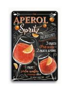 Aperol blikken decoratie plaat, Ophalen of Verzenden, Zo goed als nieuw, Reclamebord