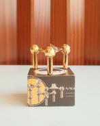 Original Stoff Nagel Candle Holder – solid brass – gold, Beige, Ophalen of Verzenden, Zo goed als nieuw, Metaal