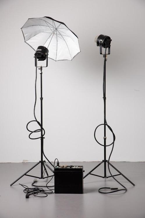 Bowens Quadmatic 1,5K generator + 2 toortsen en paraplu set, Audio, Tv en Foto, Fotografie | Fotostudio en Toebehoren, Gebruikt